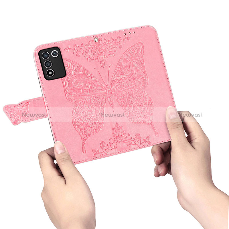 Leather Case Stands Butterfly Flip Cover Holder for Oppo K9S 5G