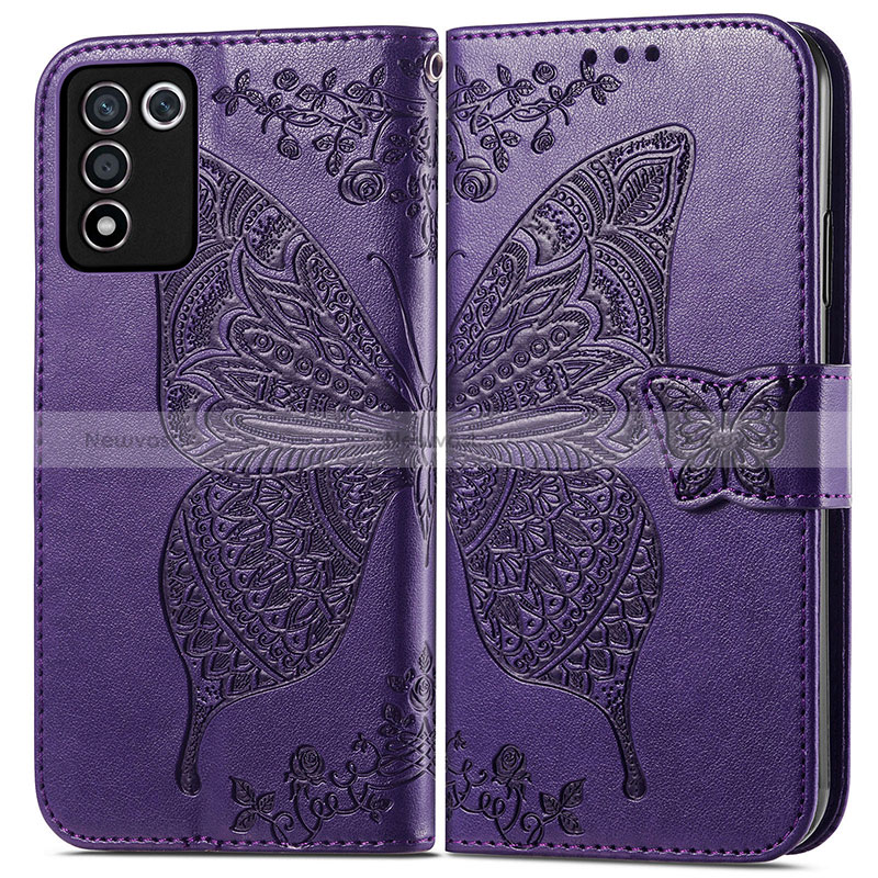 Leather Case Stands Butterfly Flip Cover Holder for Oppo K9S 5G
