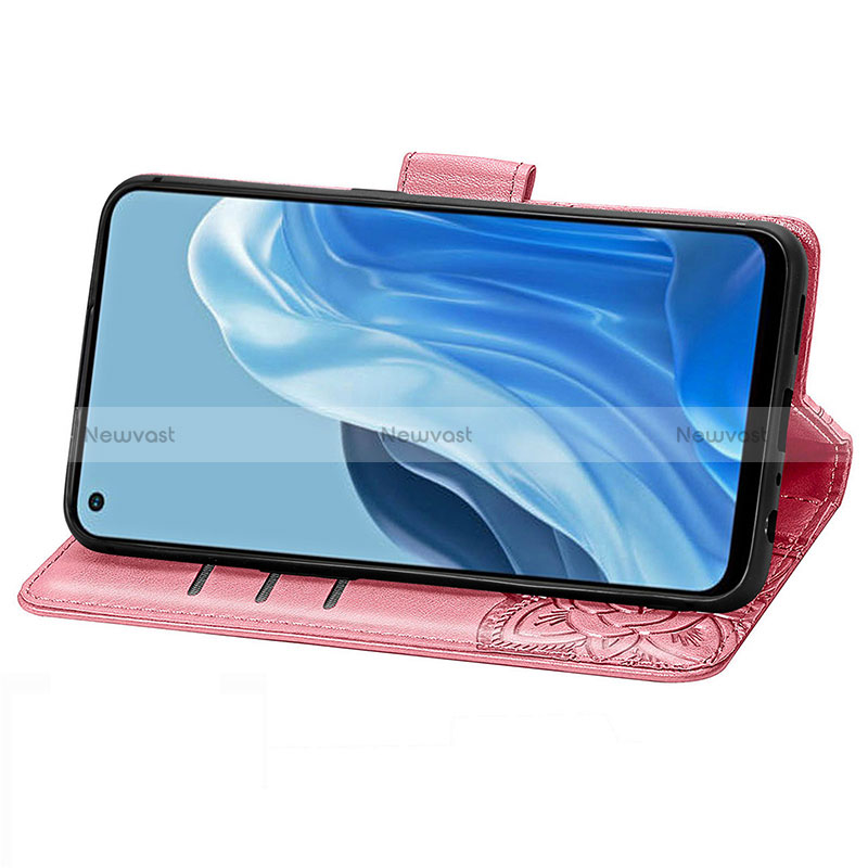 Leather Case Stands Butterfly Flip Cover Holder for Oppo Reno7 4G