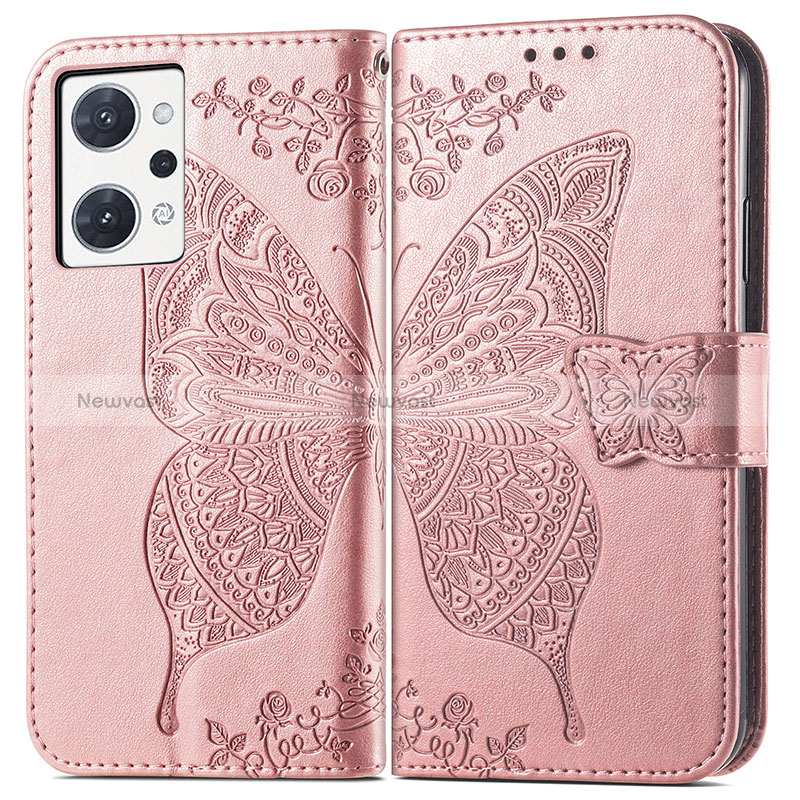 Leather Case Stands Butterfly Flip Cover Holder for Oppo Reno7 A
