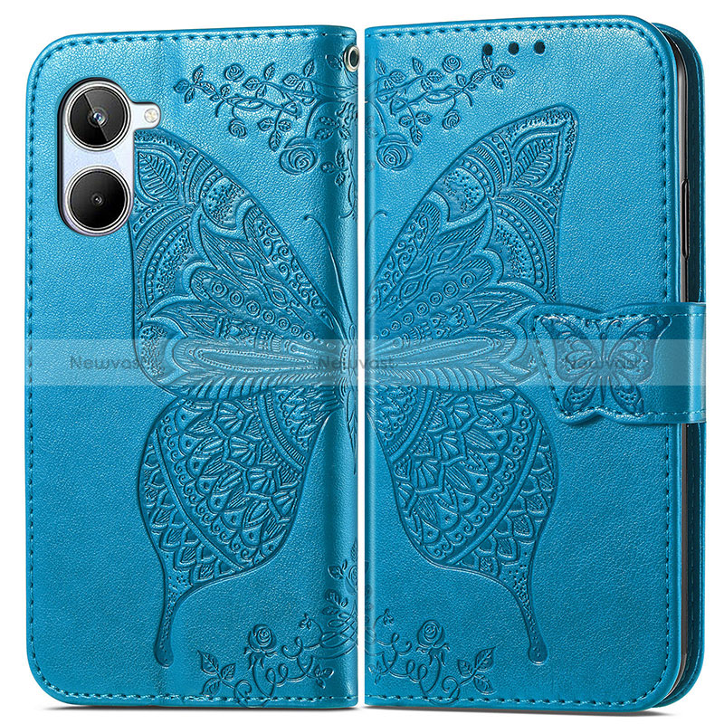 Leather Case Stands Butterfly Flip Cover Holder for Realme 10 4G