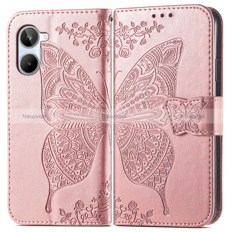 Leather Case Stands Butterfly Flip Cover Holder for Realme 10 4G