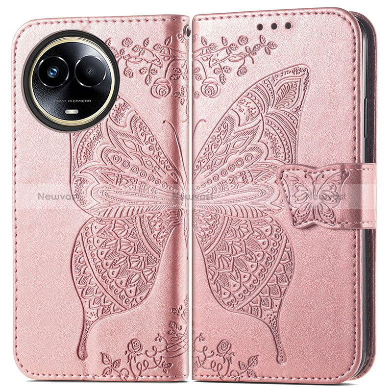Leather Case Stands Butterfly Flip Cover Holder for Realme 11 5G
