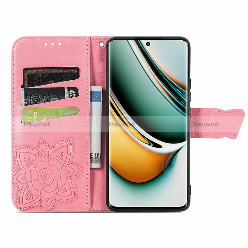 Leather Case Stands Butterfly Flip Cover Holder for Realme 11 Pro+ Plus 5G