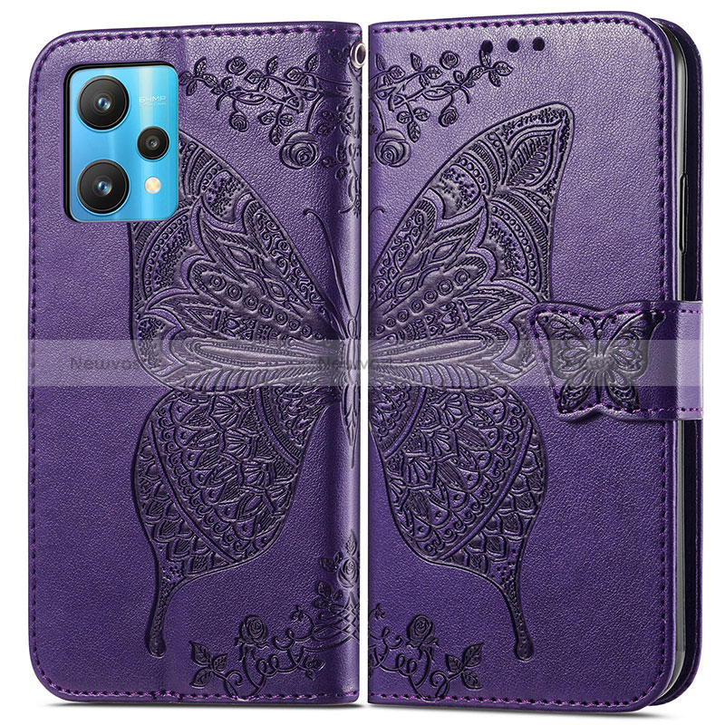 Leather Case Stands Butterfly Flip Cover Holder for Realme 9 Pro 5G