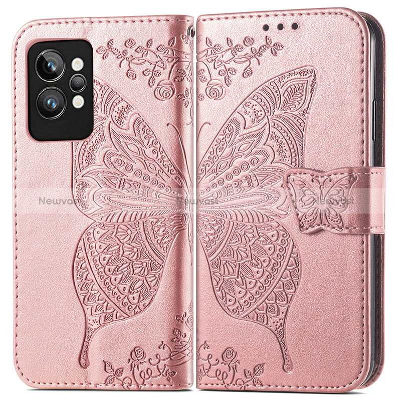 Leather Case Stands Butterfly Flip Cover Holder for Realme GT2 Pro 5G