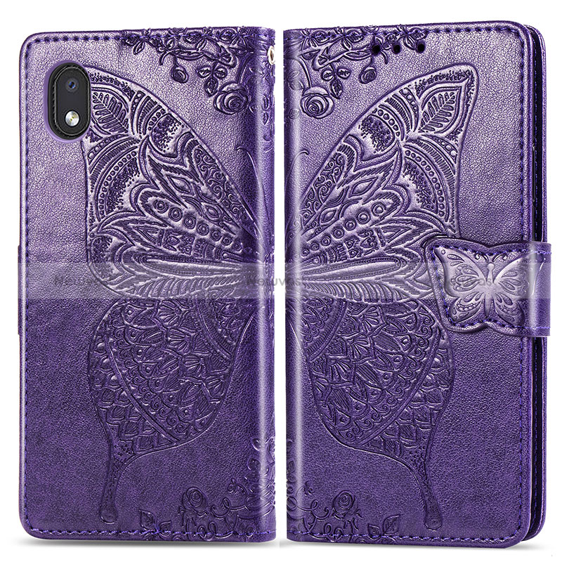 Leather Case Stands Butterfly Flip Cover Holder for Samsung Galaxy A01 Core