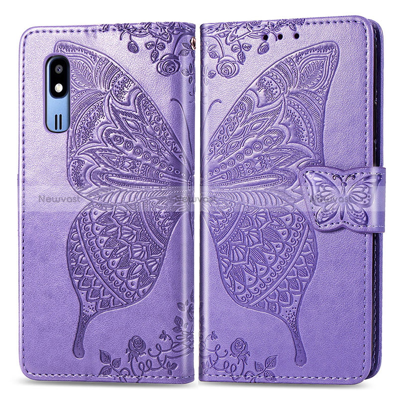 Leather Case Stands Butterfly Flip Cover Holder for Samsung Galaxy A2 Core A260F A260G