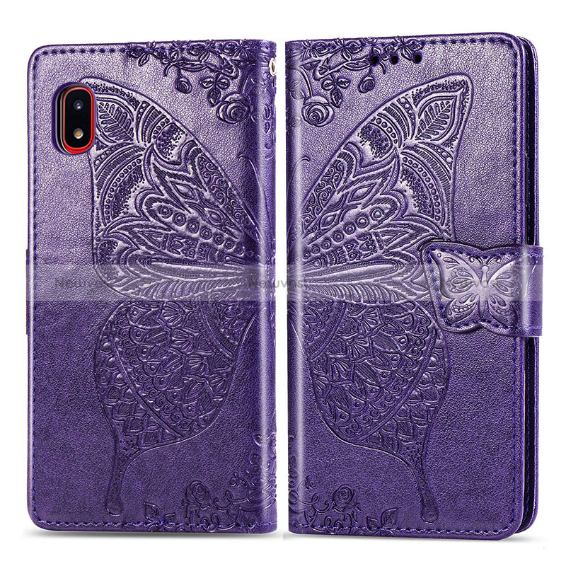 Leather Case Stands Butterfly Flip Cover Holder for Samsung Galaxy A20 SC-02M SCV46