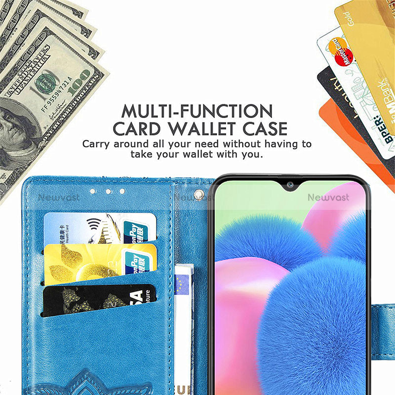 Leather Case Stands Butterfly Flip Cover Holder for Samsung Galaxy A30S
