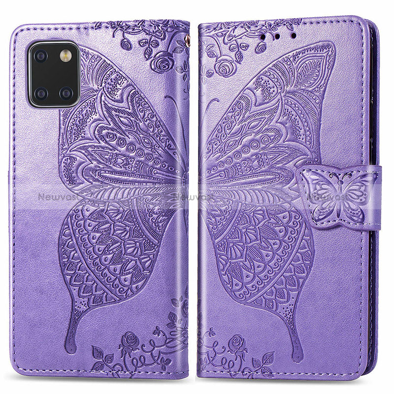 Leather Case Stands Butterfly Flip Cover Holder for Samsung Galaxy A81