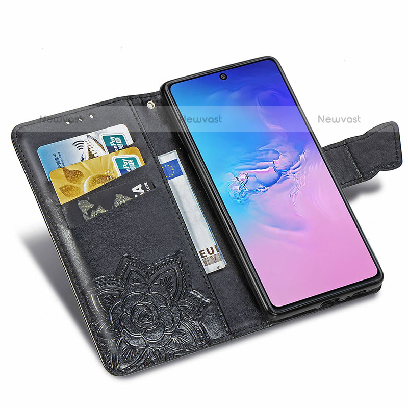 Leather Case Stands Butterfly Flip Cover Holder for Samsung Galaxy A91