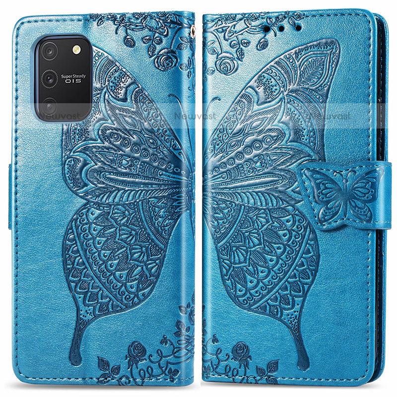 Leather Case Stands Butterfly Flip Cover Holder for Samsung Galaxy A91