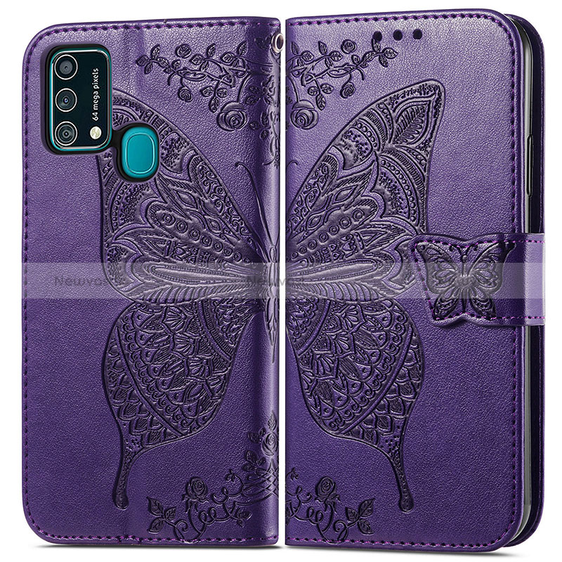 Leather Case Stands Butterfly Flip Cover Holder for Samsung Galaxy F41