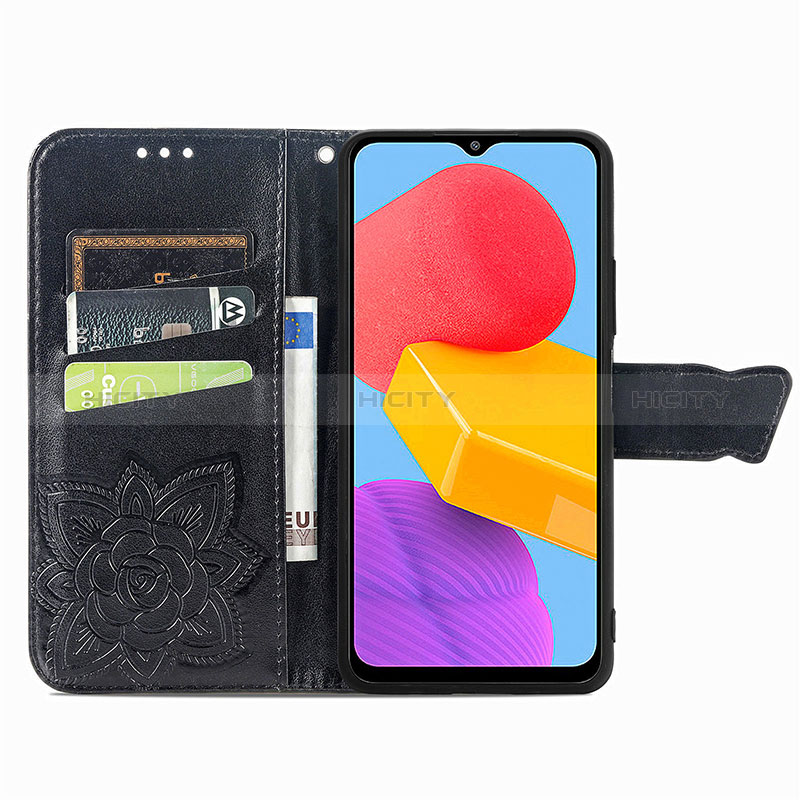 Leather Case Stands Butterfly Flip Cover Holder for Samsung Galaxy M13 4G