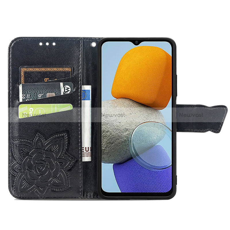 Leather Case Stands Butterfly Flip Cover Holder for Samsung Galaxy M23 5G