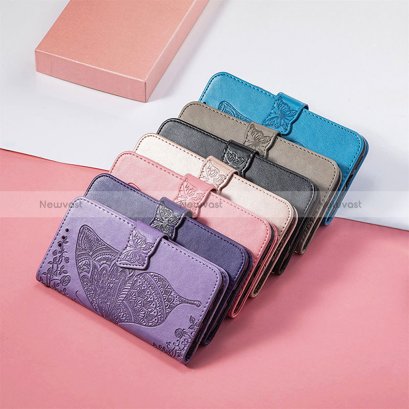 Leather Case Stands Butterfly Flip Cover Holder for Samsung Galaxy M23 5G