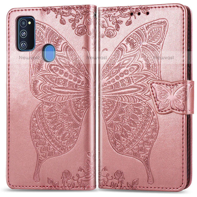 Leather Case Stands Butterfly Flip Cover Holder for Samsung Galaxy M30s