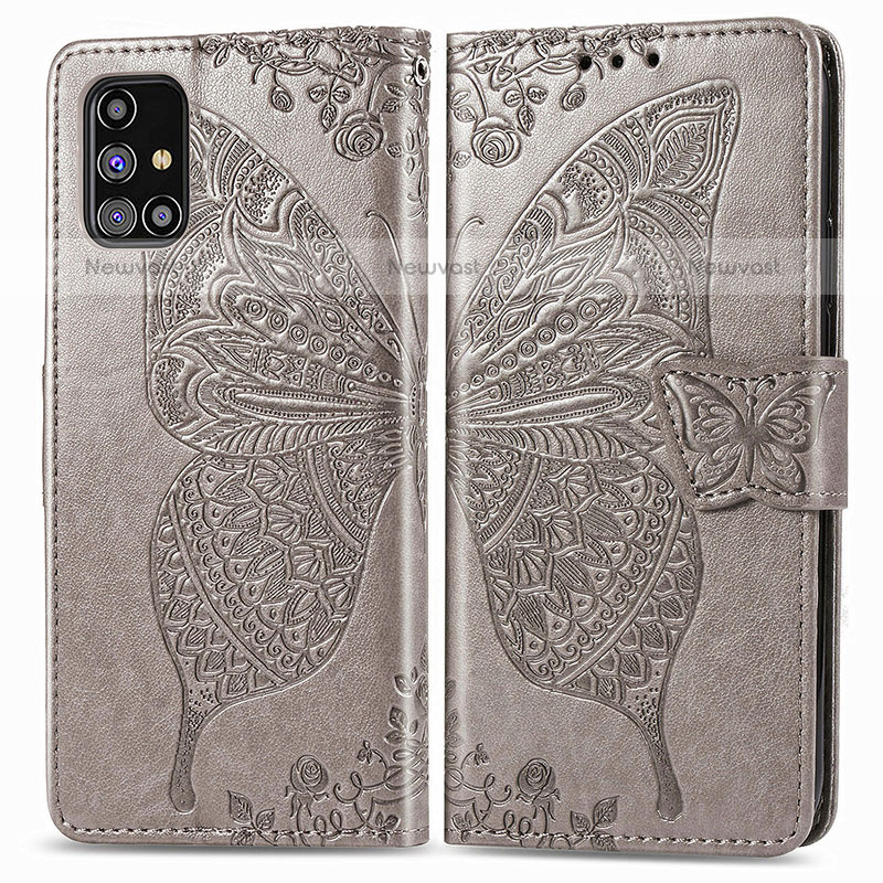 Leather Case Stands Butterfly Flip Cover Holder for Samsung Galaxy M31s