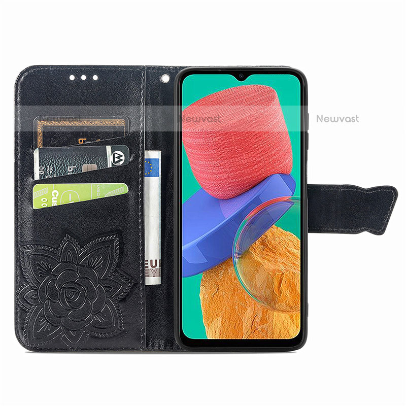 Leather Case Stands Butterfly Flip Cover Holder for Samsung Galaxy M33 5G