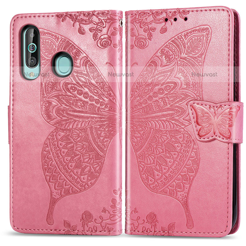 Leather Case Stands Butterfly Flip Cover Holder for Samsung Galaxy M40