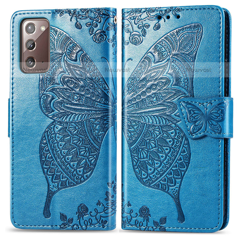 Leather Case Stands Butterfly Flip Cover Holder for Samsung Galaxy Note 20 5G