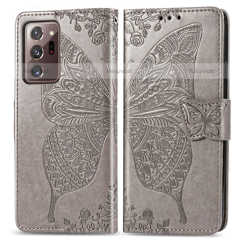 Leather Case Stands Butterfly Flip Cover Holder for Samsung Galaxy Note 20 Ultra 5G