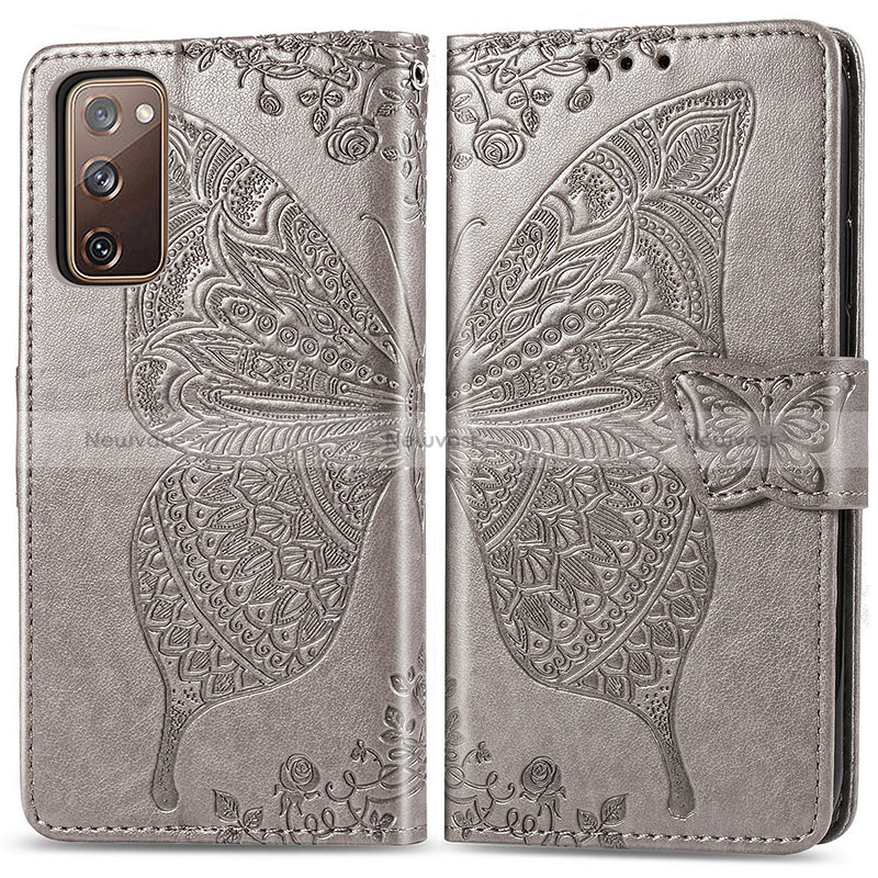 Leather Case Stands Butterfly Flip Cover Holder for Samsung Galaxy S20 Lite 5G