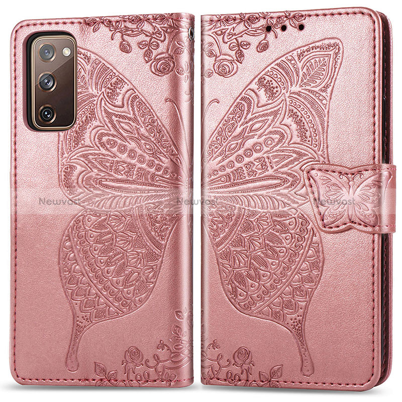 Leather Case Stands Butterfly Flip Cover Holder for Samsung Galaxy S20 Lite 5G