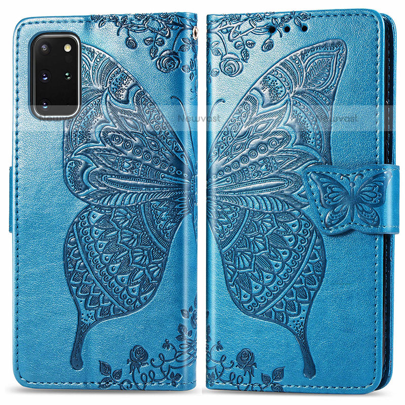 Leather Case Stands Butterfly Flip Cover Holder for Samsung Galaxy S20 Plus