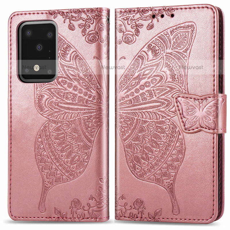 Leather Case Stands Butterfly Flip Cover Holder for Samsung Galaxy S20 Ultra 5G