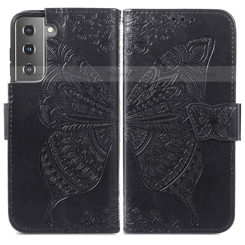 Leather Case Stands Butterfly Flip Cover Holder for Samsung Galaxy S21 FE 5G