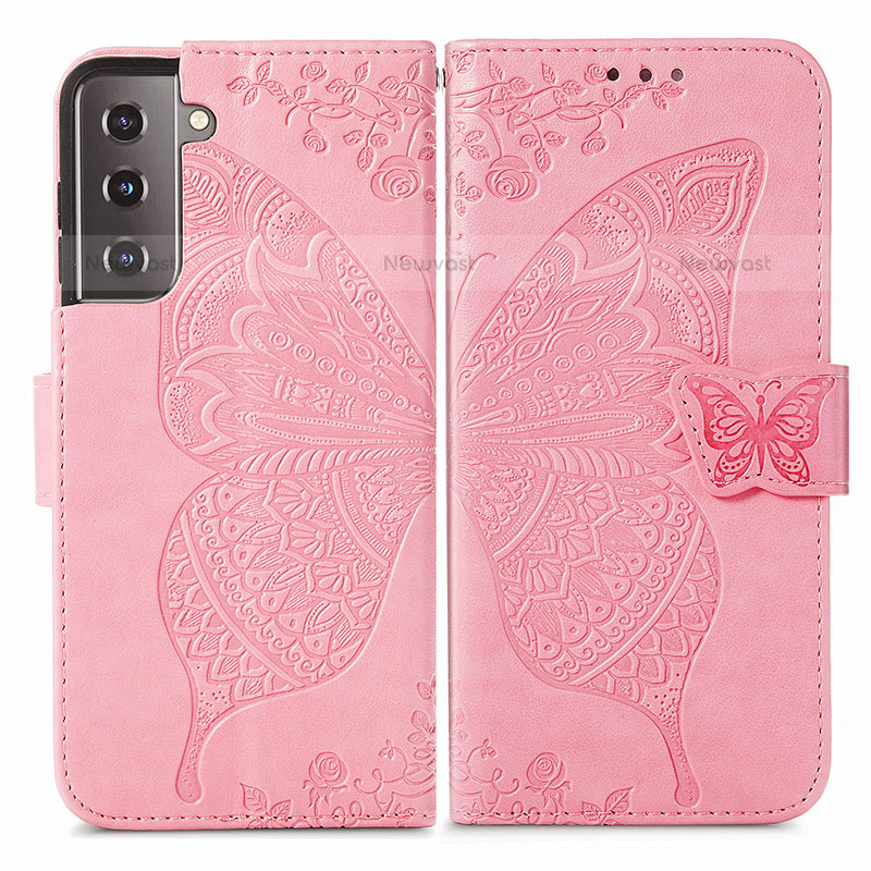 Leather Case Stands Butterfly Flip Cover Holder for Samsung Galaxy S21 FE 5G