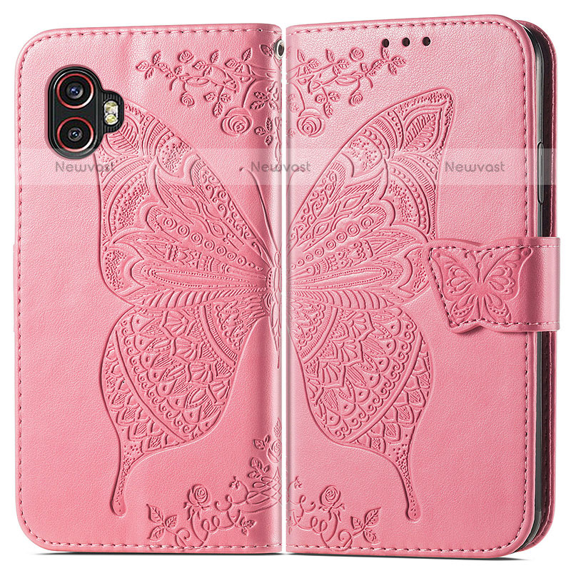 Leather Case Stands Butterfly Flip Cover Holder for Samsung Galaxy XCover 6 Pro 5G