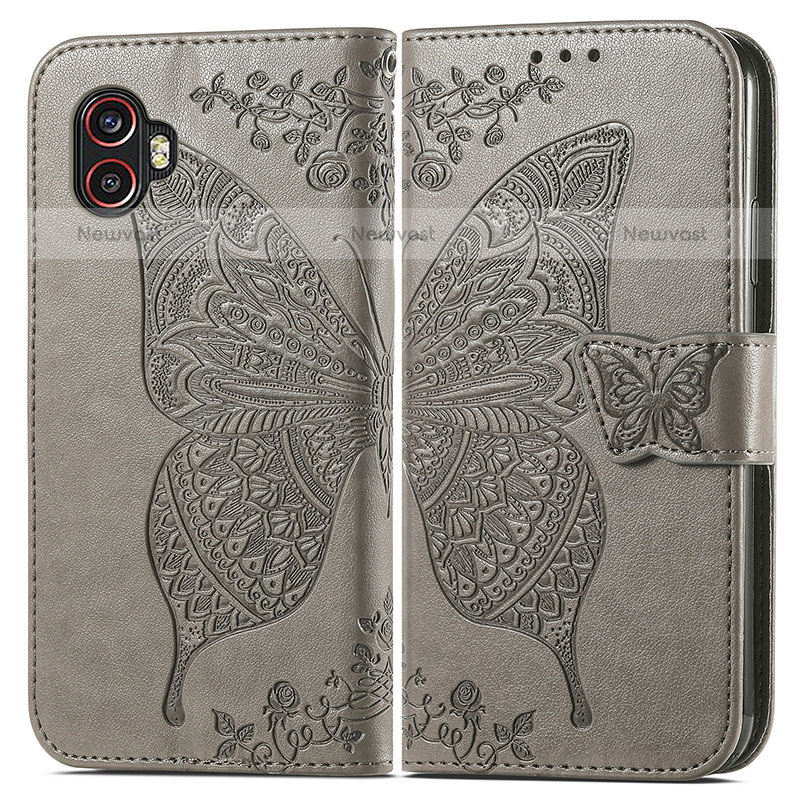 Leather Case Stands Butterfly Flip Cover Holder for Samsung Galaxy XCover 6 Pro 5G