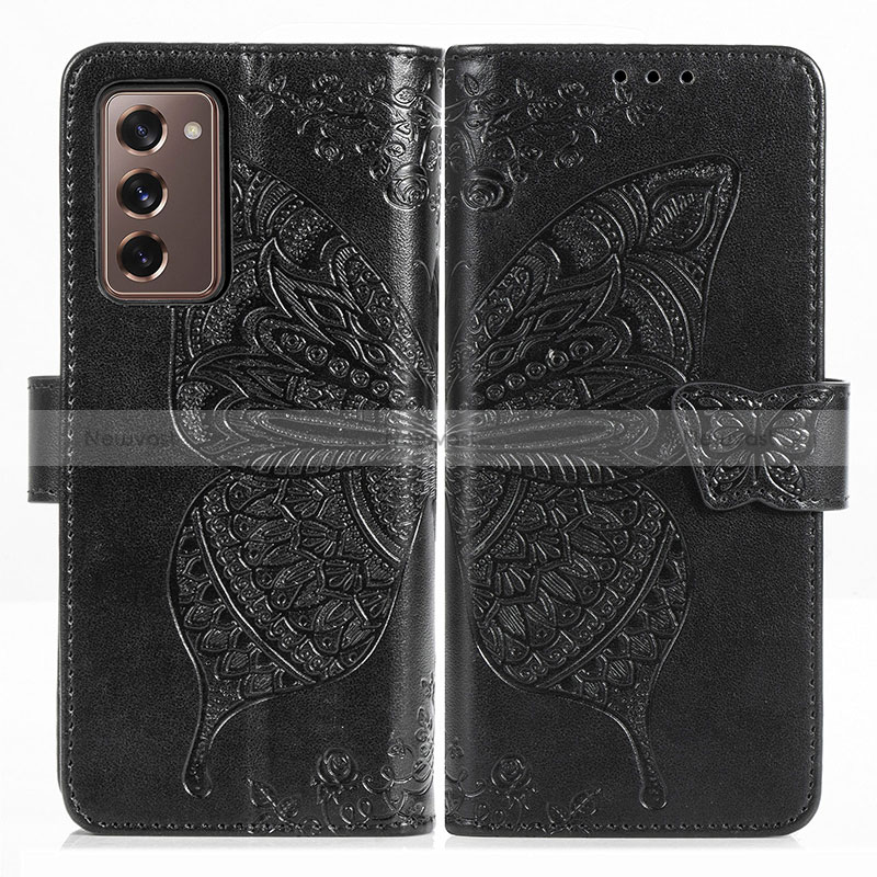Leather Case Stands Butterfly Flip Cover Holder for Samsung Galaxy Z Fold2 5G