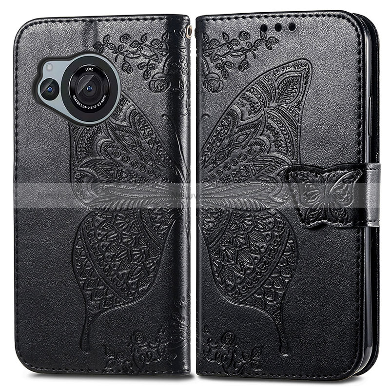 Leather Case Stands Butterfly Flip Cover Holder for Sharp Aquos R8