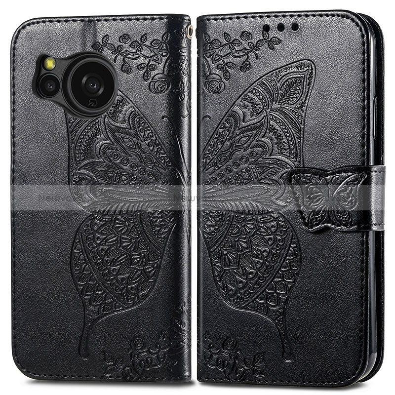 Leather Case Stands Butterfly Flip Cover Holder for Sharp Aquos Sense8