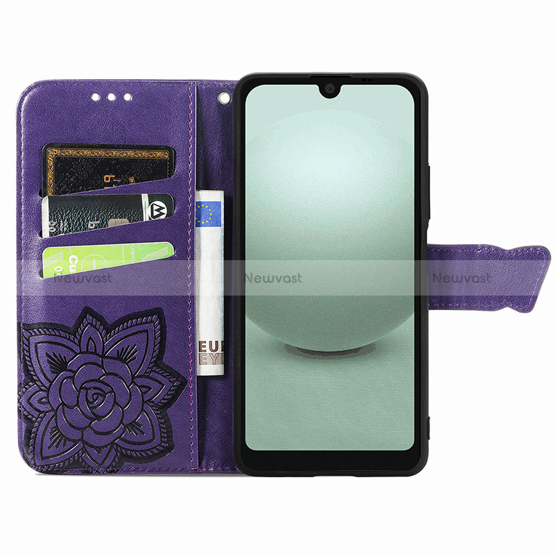 Leather Case Stands Butterfly Flip Cover Holder for Sharp Aquos wish3