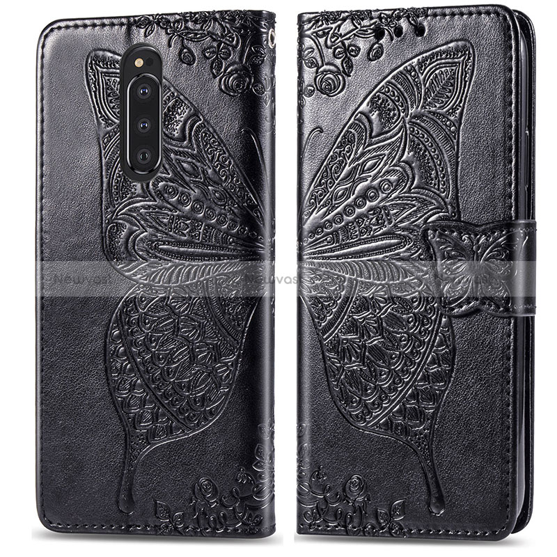 Leather Case Stands Butterfly Flip Cover Holder for Sony Xperia 1