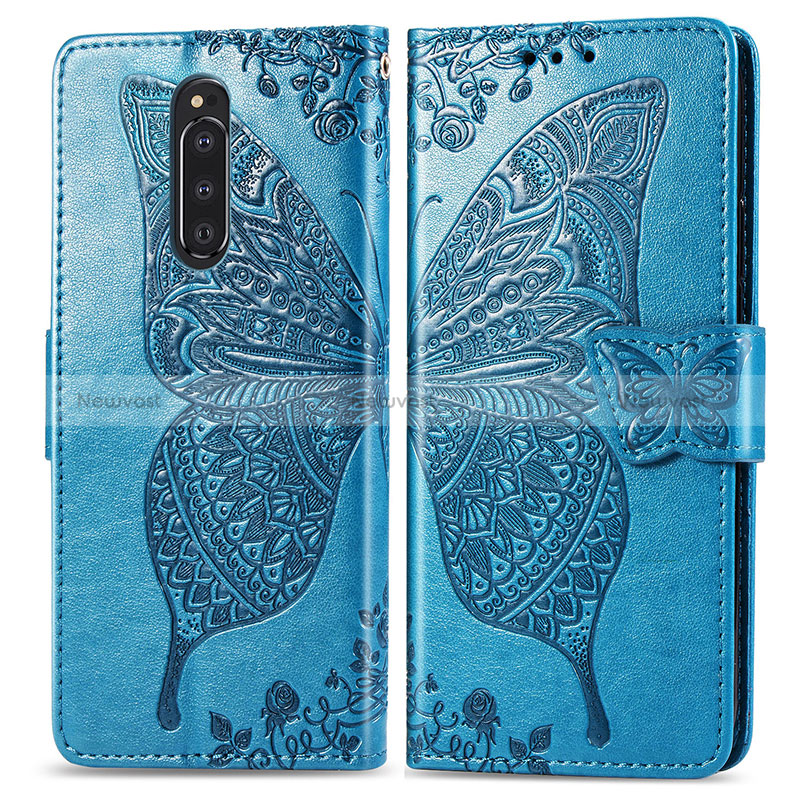 Leather Case Stands Butterfly Flip Cover Holder for Sony Xperia 1