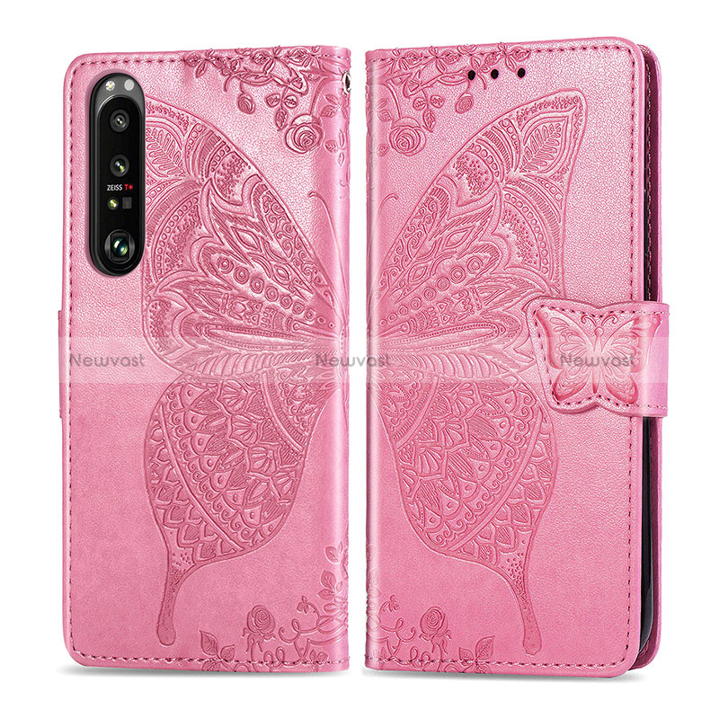 Leather Case Stands Butterfly Flip Cover Holder for Sony Xperia 1 III
