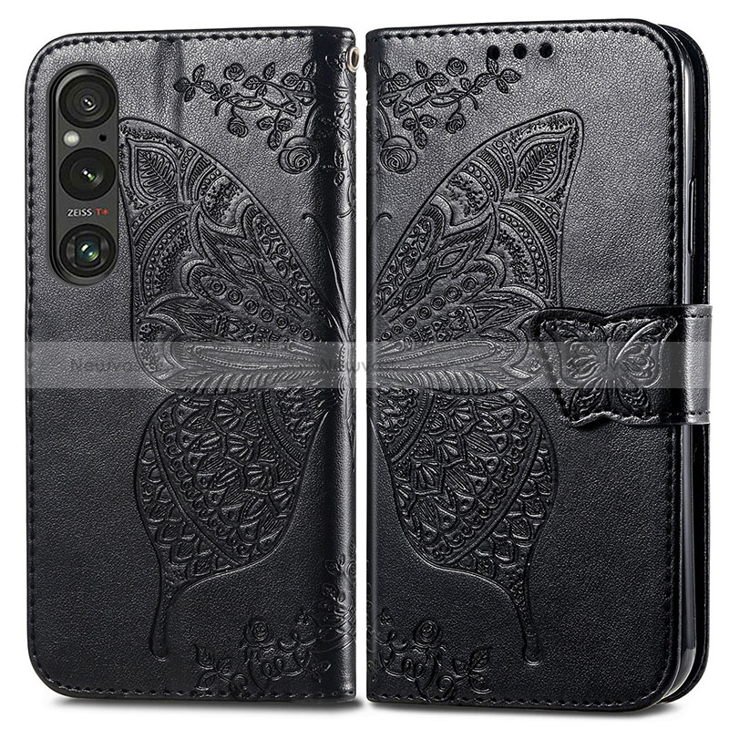 Leather Case Stands Butterfly Flip Cover Holder for Sony Xperia 1 V