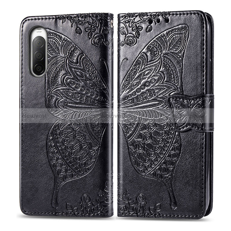 Leather Case Stands Butterfly Flip Cover Holder for Sony Xperia 10 II