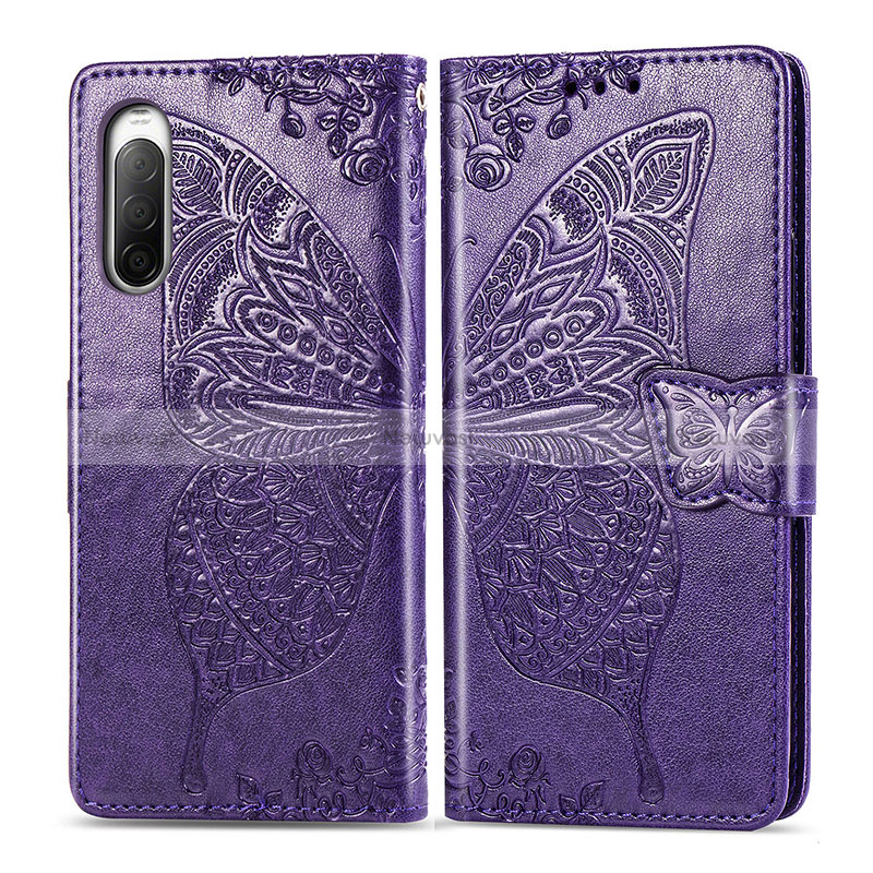 Leather Case Stands Butterfly Flip Cover Holder for Sony Xperia 10 II