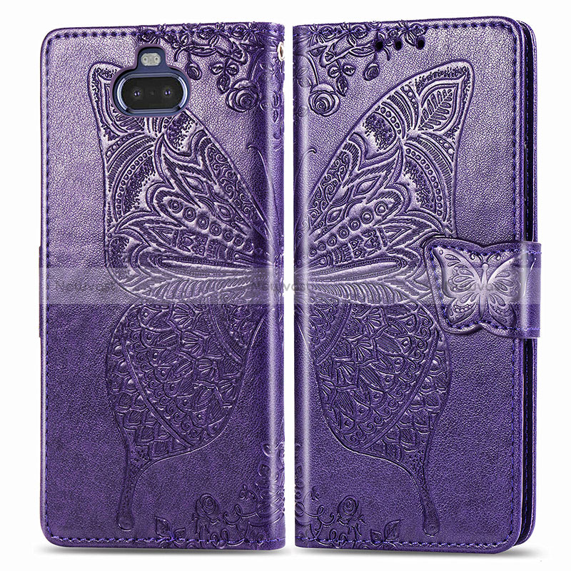 Leather Case Stands Butterfly Flip Cover Holder for Sony Xperia 8