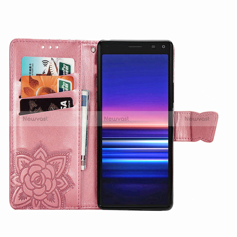 Leather Case Stands Butterfly Flip Cover Holder for Sony Xperia 8 Lite