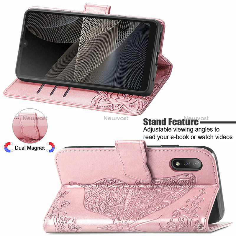 Leather Case Stands Butterfly Flip Cover Holder for Sony Xperia Ace II