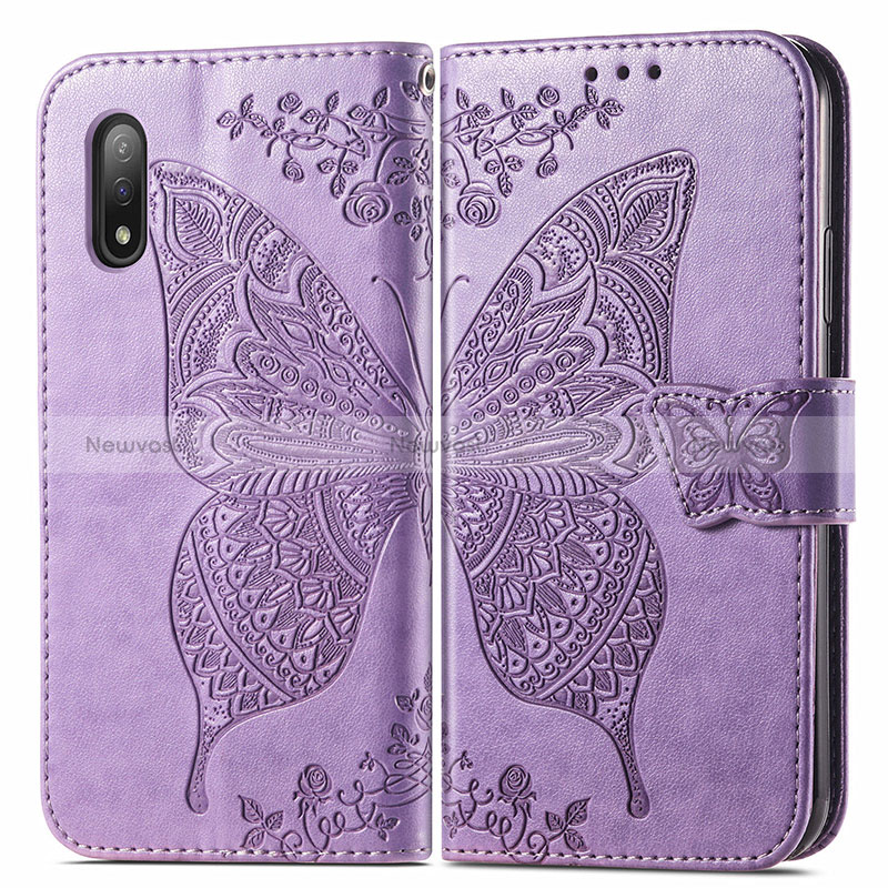 Leather Case Stands Butterfly Flip Cover Holder for Sony Xperia Ace II