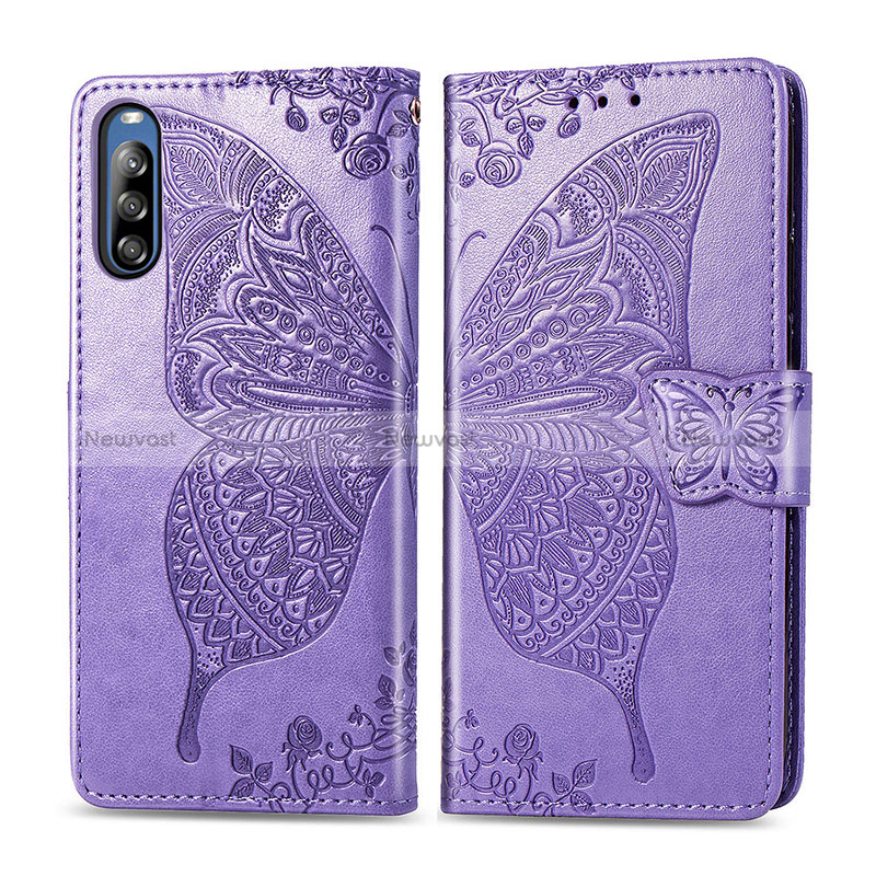 Leather Case Stands Butterfly Flip Cover Holder for Sony Xperia L4